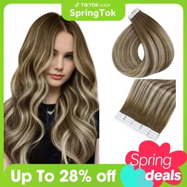 Loveline 1B# Tape In Hair Extensions Real Human Hair For Women Natural Black Remy Hair Straight Tape Ins Hair Invisible Installation Skin Weft Pu Tape Ins Hair Extension 20Pcs/50G/Pack - Size: 18 inch(1B#)