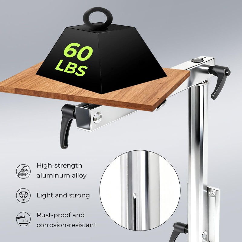 QBselecar Removable Table Leg 360 Degree Rotation Height Adjustable rv