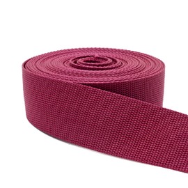 2 Inch Polypropylene Webbing: 5 Yards Heavy Weight 2" Strap - Webbing Plus (Burgundy)