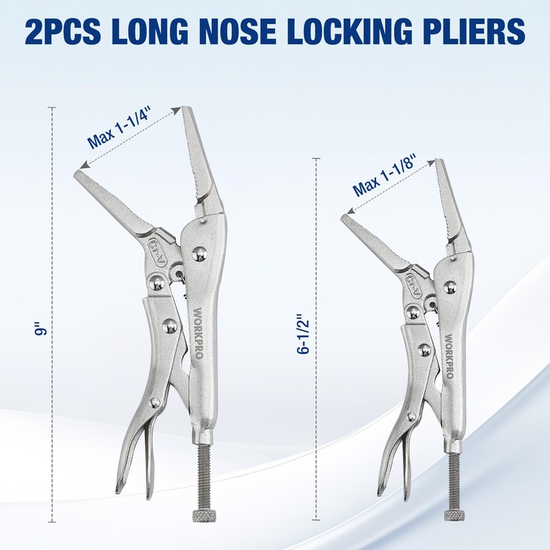 WORKPRO 5-Piece Locking Pliers Set, Pliers Tool Set, Vice Grips
