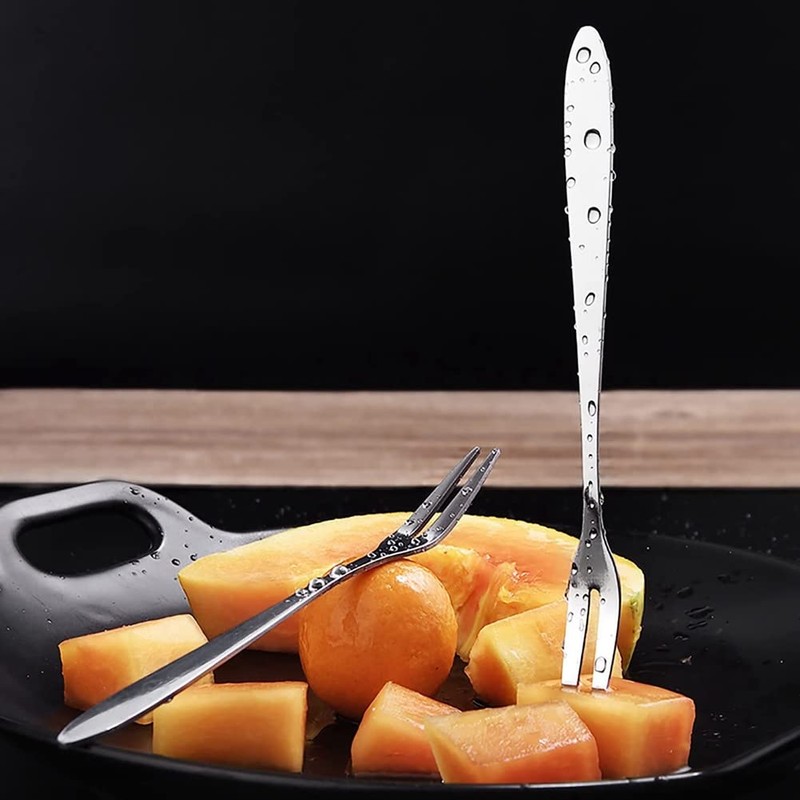 24 Pcs Dessert Forks,5.1 InchStainless Steel Mini Salad Fruit Fork