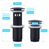 Drain Fitting with Overflow Black Matt, Keymark Universal Drain Valve