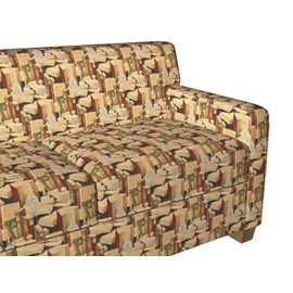 A008 Classic Books Writing Utensils and Inkwells Themed Tapestry Upholstery Fabric by The Yard