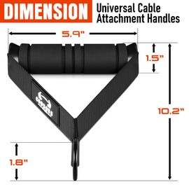 Heavy Duty Exercise Handles, Gym Cable Handles for Cable Machine Attachments, D Handle Cable Attachments, Handles for Resistance Bands, Workout Accessories, Fitness Equipment for Home Gym