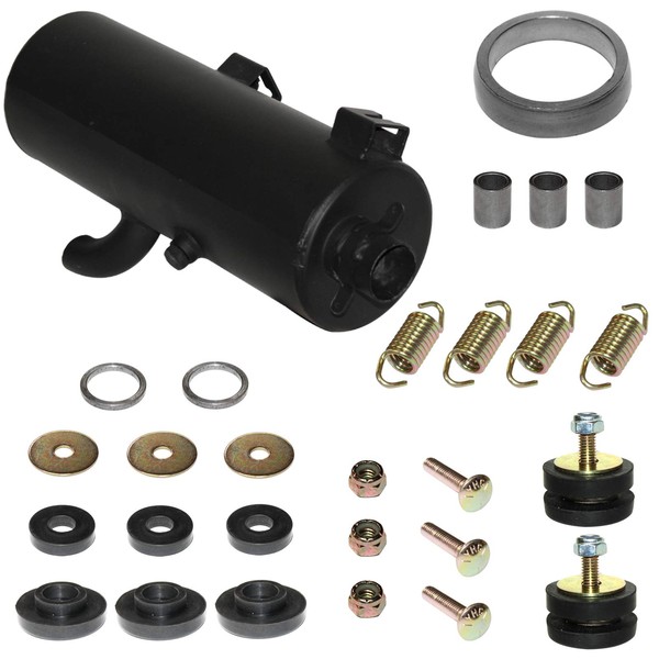 Caltric compatible with Complete Exhaust Muffler Silencer And Kit Polaris Sportsman 335 1999 2000