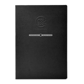 Clairefontaine Crok'Book 60316C Sketch Book (120 g, Black, 20 Sheets, 21 x 29.7 cm, Ideal for Sketching, Notes or Drawing), 1 Piece, Black
