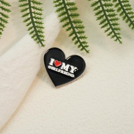Ronglry I Love My Gir.lfriend Pin Cute Gifts for Boyfriend Funny Boyfriend Gift Ideas on Anniversary Valentines day Birthday Gifts for Him I Heart My Gir.lfriend Pins for Men-gf-A