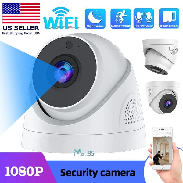 Smart WiFi 1080P Home Security Camera Monitor Pan Tilt 2-Way