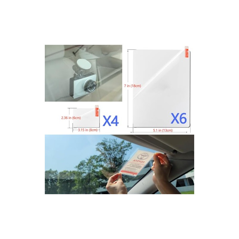 Electrostatic Windshield Sticker Applicator Film - 10 Pack