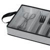 Flatware Storage Case - Durable 5 Compartment Silverware Storage Container