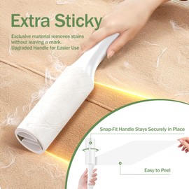 Extra Sticky Lint Roller for Pet Hairs 200 Sheets Lint Rollers for Travel 4 Pack Tough Paper, Small Size Easy Portability, Dog and Cat Hair Lint Rollers Mega Value Set for Clothes