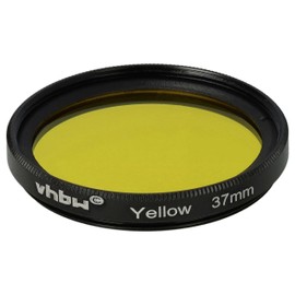 vhbw Universal Colour Filter Yellow for Camera Lenses with 37 mm Filter Thread Yellow Filter