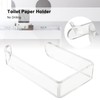 Toilet Roll Holder No Drilling Acrylic Transparent Wall Mount Toilet
