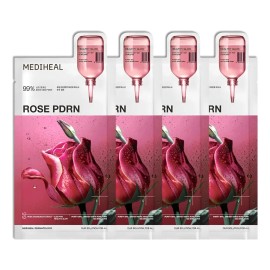 Mediheal Rose Pdrn Essential Sheet Mask 4 Uds. 99% Pdrn De R