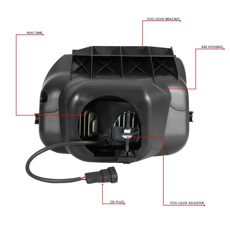DNA MOTORING FL-ZTL-339-CH Pair of Fog Lights Compatible with 03-07