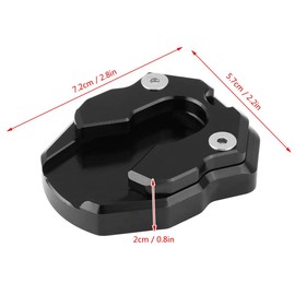 Aramox Non Slip Motorcycle Kickstand Pad Universal Motorcycle Stand Extension Plate Side Stand Extension Plate for 155300 (Black)