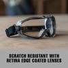 SolidWork Safety Goggles Anti-Fog Clear Lens with Adjustable Elastic Headband.