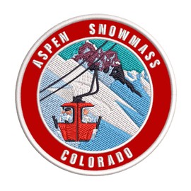 Aspen Snowmass, Colorado Ski Restort Mountain Embroidered Premium Patch DIY Iron-on or Sew-on Decorative Badge Emblem Vacation Souvenir Travel Gear Clothes Appliques