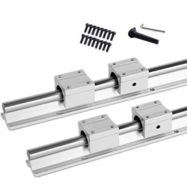 GUWANJI 600mm SBR16 Linear Rail + SBR16UU Slide Bearing Block for Fully Supported Linear Rail 16mm Linear Rail Overall Length 23.6 inch/600mm