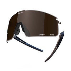 Powster Sports Cycling Sunglasses for Men and Women Interchangeable Six coated lenses UV 400 TR90 Protection Sunglasses Large PhaBlackBlack