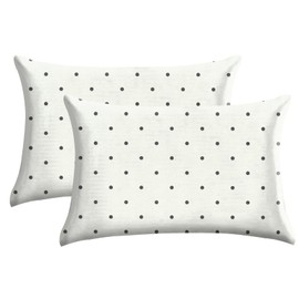 GABraden Satin Pillowcase 2PCS,Mulberry Silk Feeling Pillow Cases for Hair and Skin with Hidden Zipper,Silky Soft Satin Pillowcases with Standard Size 20"X 26" (White-Wave Point)