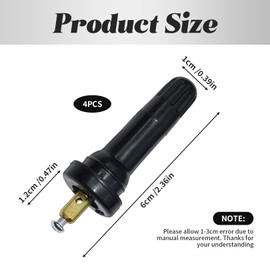 Set of 4 Tyre Pressure Sensors, Tyre Pressure Monitoring System, Valve Insert Car, Car Tyre Valve for Car Tyre Valve, Tyre Pressure Sensors, Valve Replacement Kit, Rubber Valve Repair Tyre Pressure