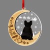 GOSBLUE Black French Bulldog Ornaments Christmas Tree, Frenchie 2 Layer