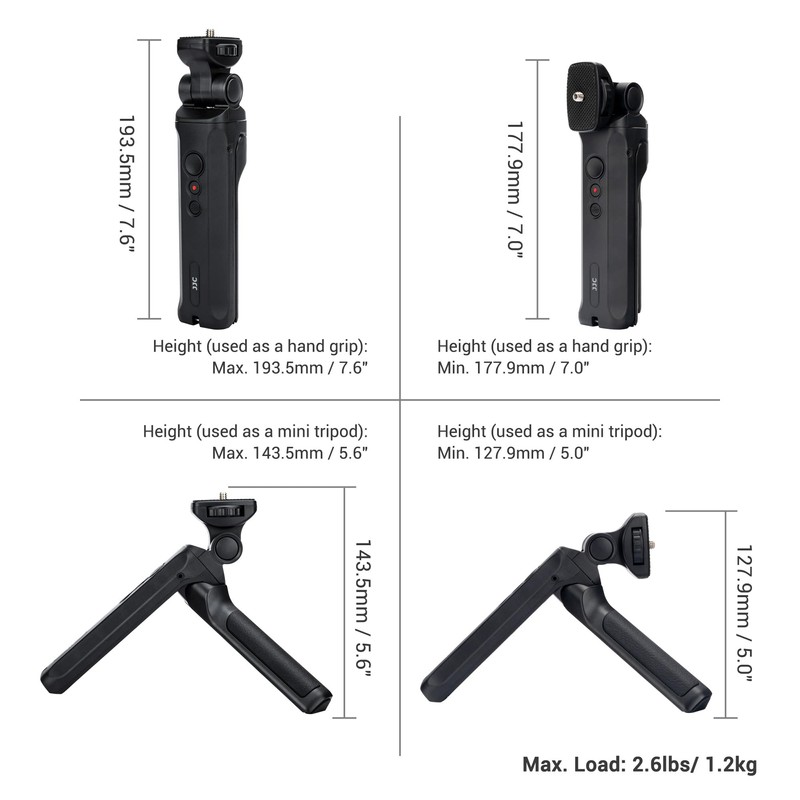 JJC Remote Shooting Grip & Travel Desk Tripod for Panasonic