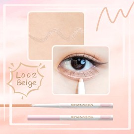 ROWNYEON Teardrop Bag Glitter Tear Bag Liner Eyeshadow Concealer Pencil Type Eye Line Plump (L002 Beige)