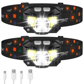 LHKNL Headlamp Flashlight, Lumen Ultra-Light Bright LED Rechargeable Headlight