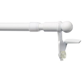 tilldekor, Easy clamp rod, retractable curtain rod, without drilling gluing, Metal, White, 30-40 cm