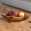 wohnfreuden Teak Wood Bowl Brown Oval 30 cm - Tropical