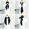 GERINLY Solid Color Long Neckerchief Pure Skinny Scarf Necktie for