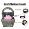 Indoor Small Tabletop Water Fountain, Feng Shui Zen Meditation Waterfall