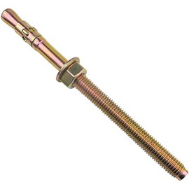 AERZETIX - C46789 - Solder with 5 anchor screws for impact diameter 12 x 180 mm - anchor bolt for concrete/brick/stone - expansion bolts - made of brass-coated steel