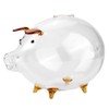 Transparent Glass Pig Coin Saver Bank Piggy Money Saving Box