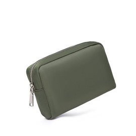 YONBEN Waterproof Makeup Bag Large Capacity Women's Classic Black Wash Bag Adjustable Partition Wash Bag Brush and Cosmetic Carrying Bag… (Army Green)