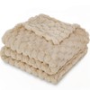 HOMRITAR Baby Blanket for Unisex 3D Jacquard Fluffy Fuzzy Toddler