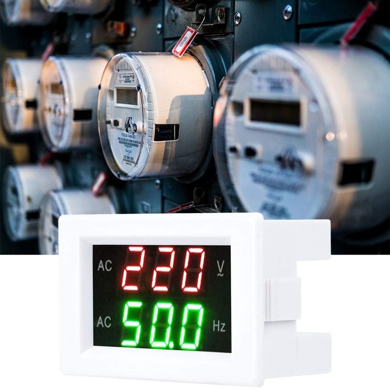 Voltage Frequency Meter, Generator Double Display LED Digital AC Voltmeter
