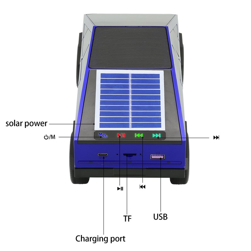 WS-699 Solar Bluetooth Replica Speaker – Future Pickup Truck Design,