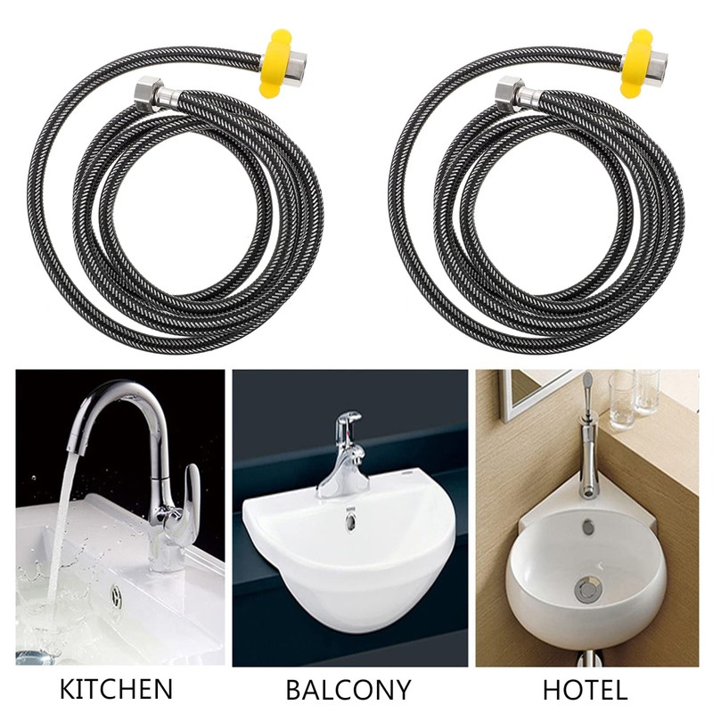 WINOMO Flexible Pipe Water Supply Flexible Hose 2 Piece 68.7