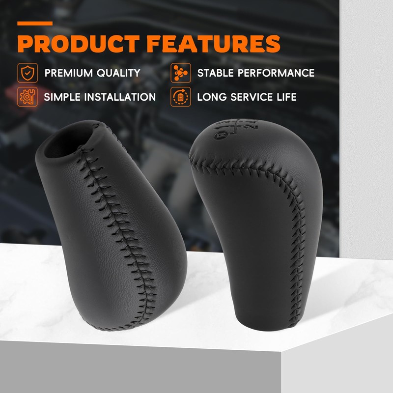 GoaMotors 6 Speed Leather Manual Gear Shift Knob for Toyota