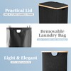 LONBET Laundry Basket with Lid, Made from Breathable Fabric |