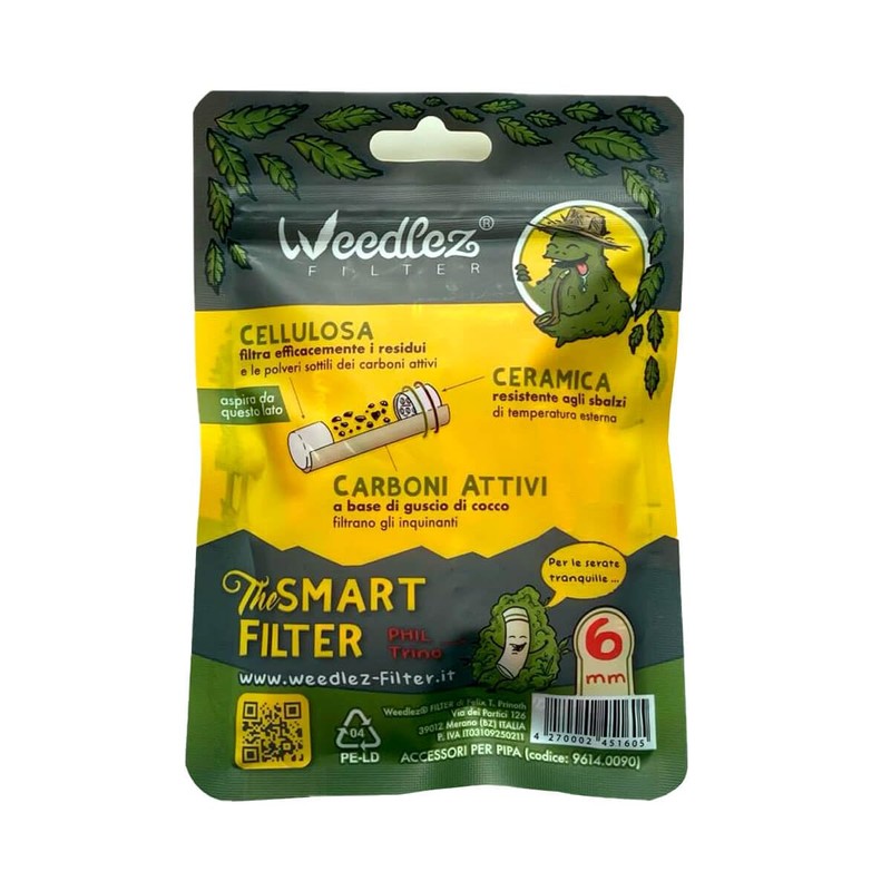 Carbon Filters for Weed 6mm - Green - Pack of