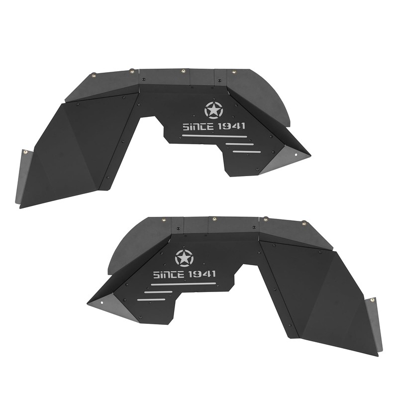 Hooke Road Aluminum Front Inner Fender Liners for 2007-2018 Jeep