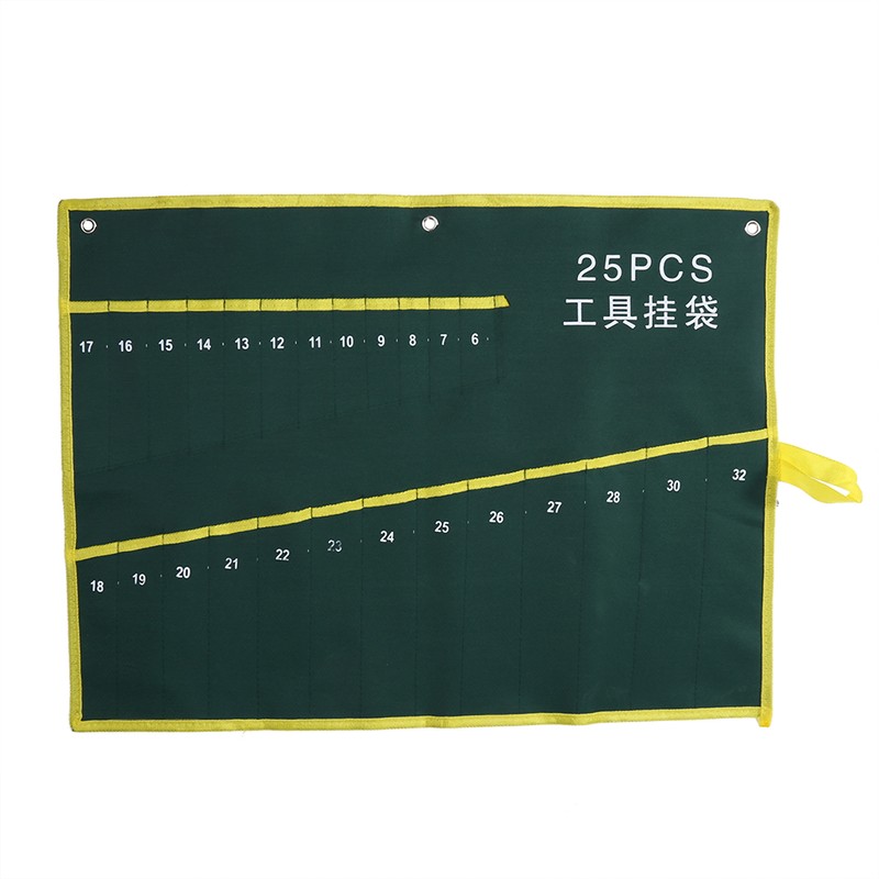 1Pc Durable Canvas Spanner Wrench Tool Roll Up Storage Bag