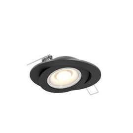 Pivot 6 Inch Flat Recessed LED Gimbal Light (Black)