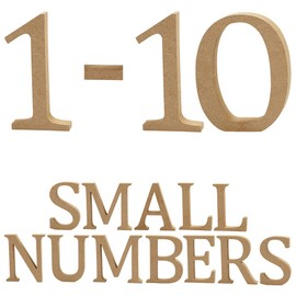 8cm Small Wooden MDF Numbers for Crafts | Complete 1-10 Set