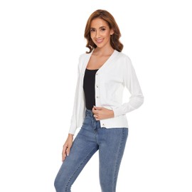 Women's V Neck Button Down Long Sleeve Cardigan Sweater