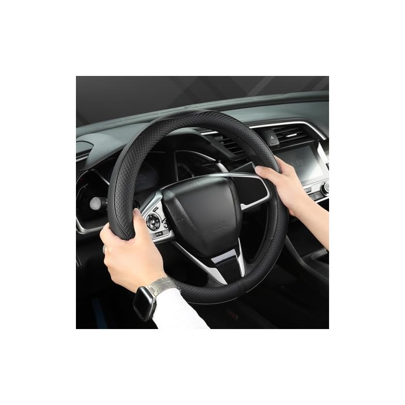Universal Auto Funda para Volante de Coche con Cuero (14.5-15